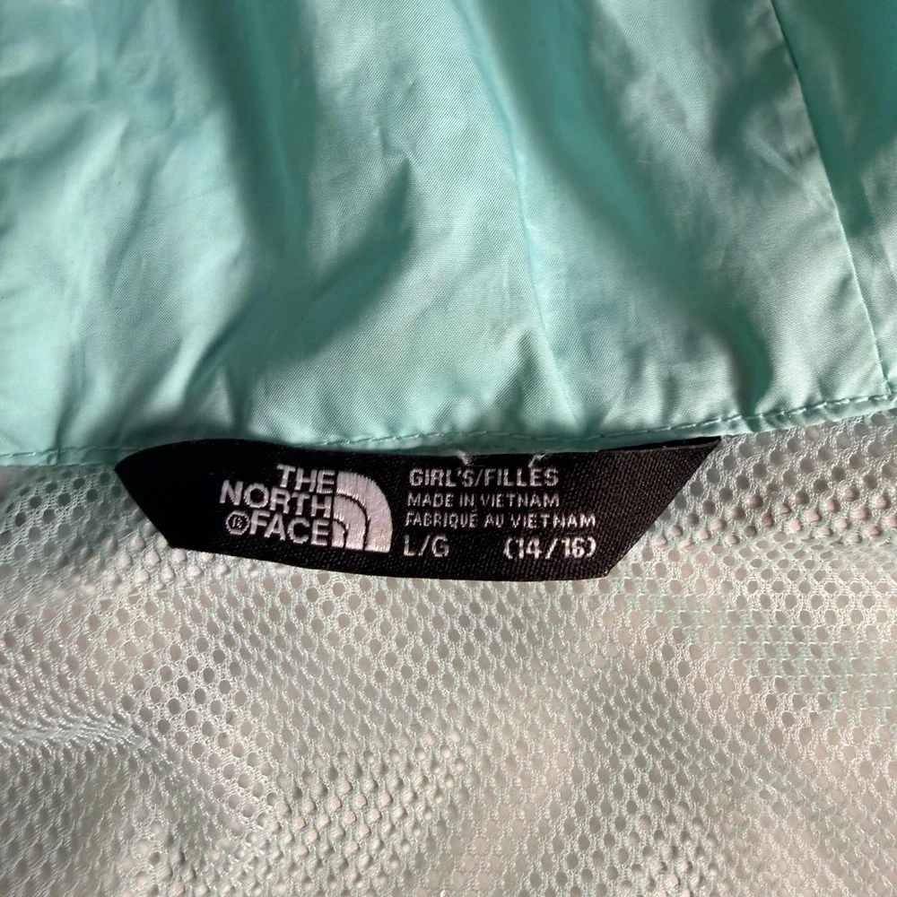 The North Face Mint-Blue Girls'‎ Hooded Windbreaker